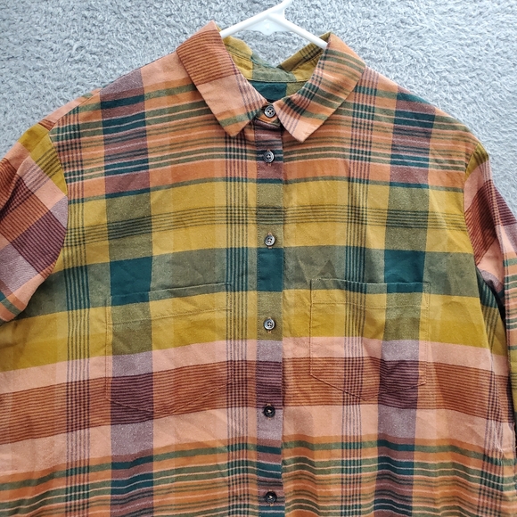 Madewell Flannel Sunday Shirt in Seconda Plaid Womens Size XS Pockets - Picture 3 of 12